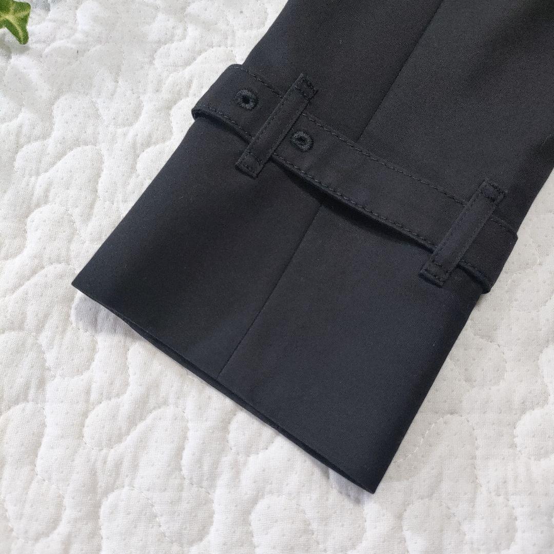 美品✨アクアスキュータム　ウールライナー付きトレンチコート　黒　サイズ4