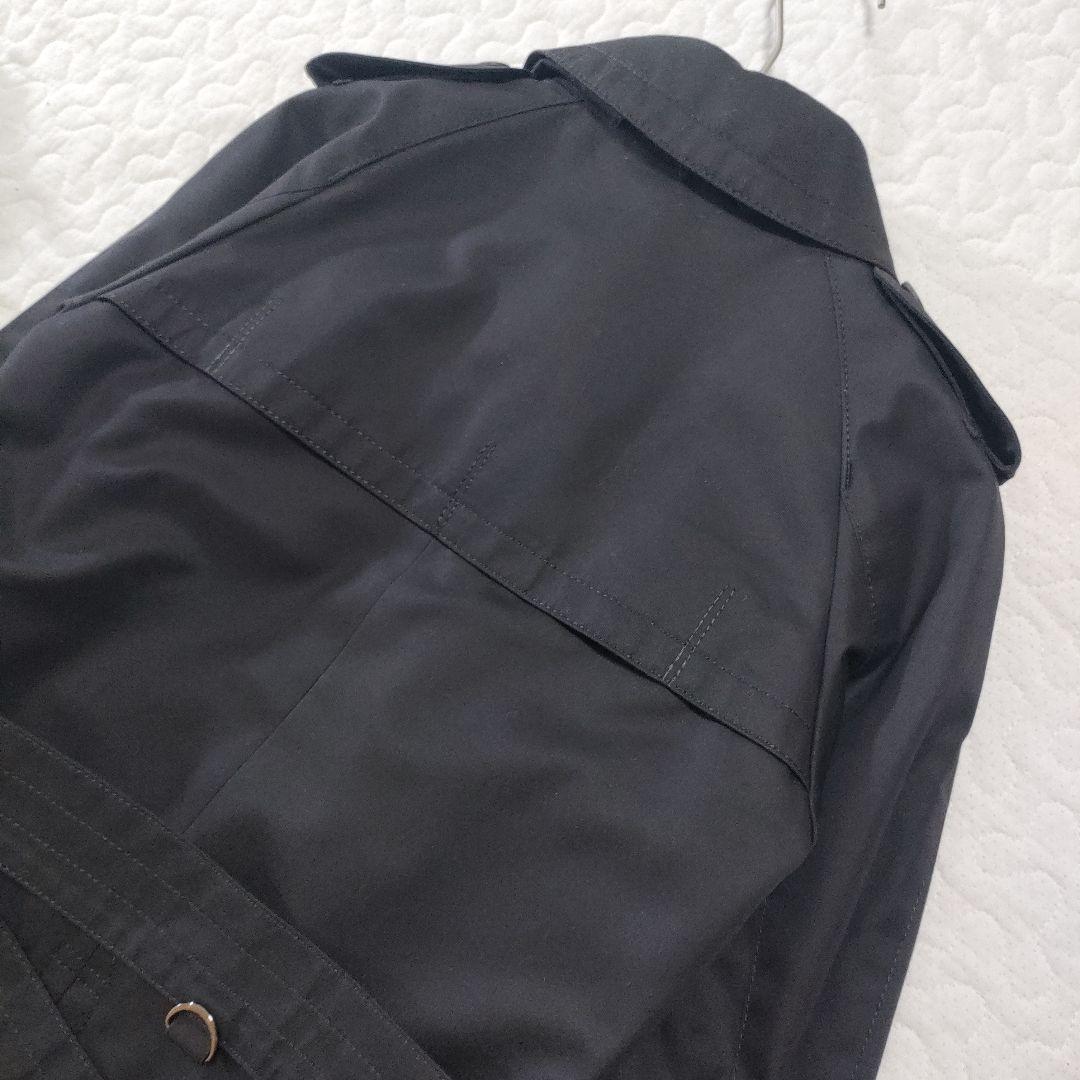 美品✨アクアスキュータム　ウールライナー付きトレンチコート　黒　サイズ4