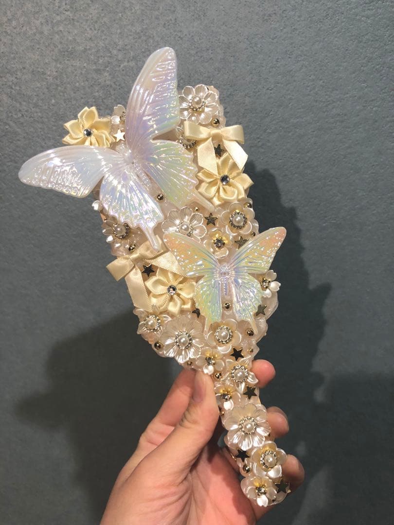 【ハンドメイド】ホイップデコ　羽子板　蝶の舞