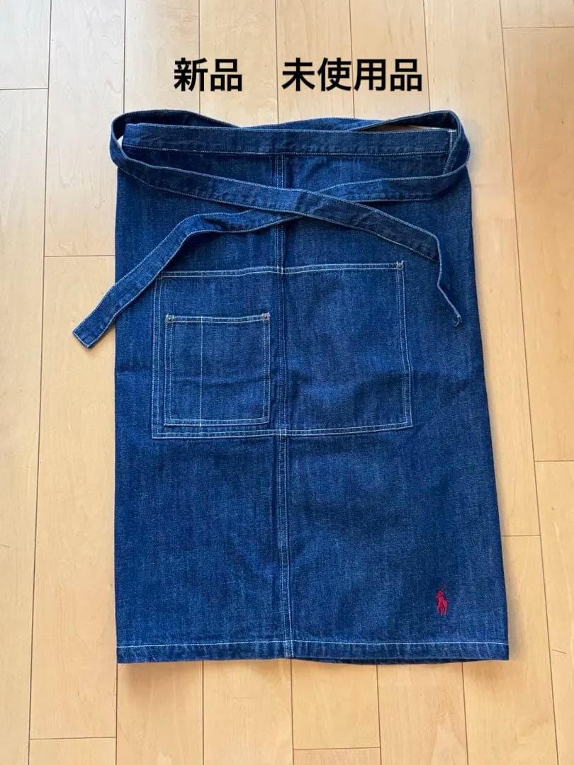 未使用 【Ralph Lauren】デニム ソムリエ エプロン 刺繍