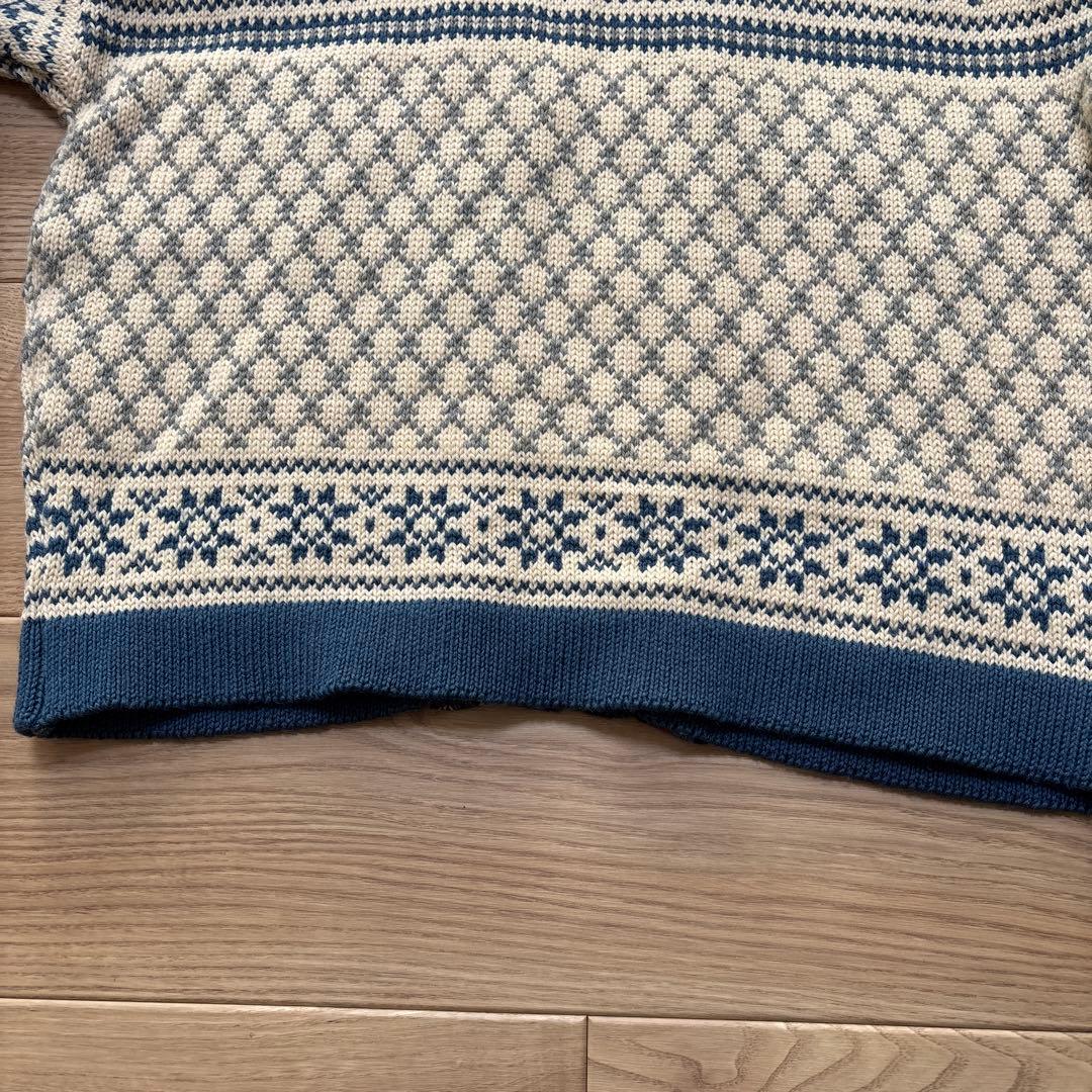 DALE of NORWAY カーディガン ブルー ノルディック柄セーター 46
