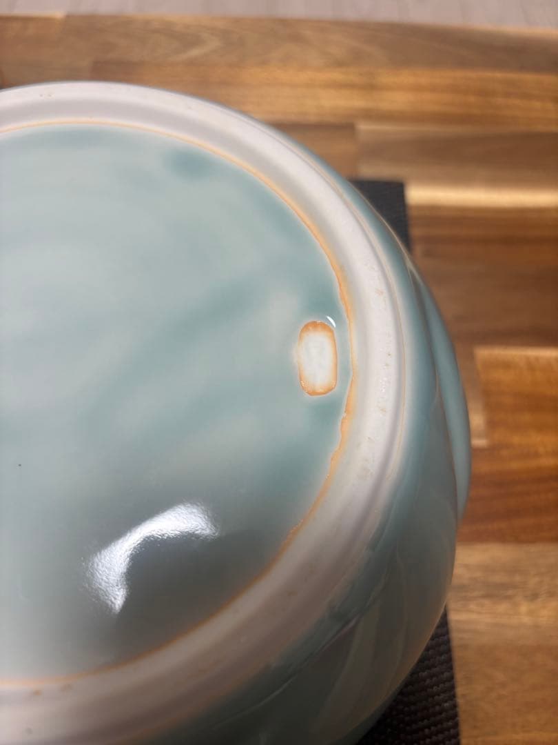 茶道具　青磁　捻梅水指　貴山　水指