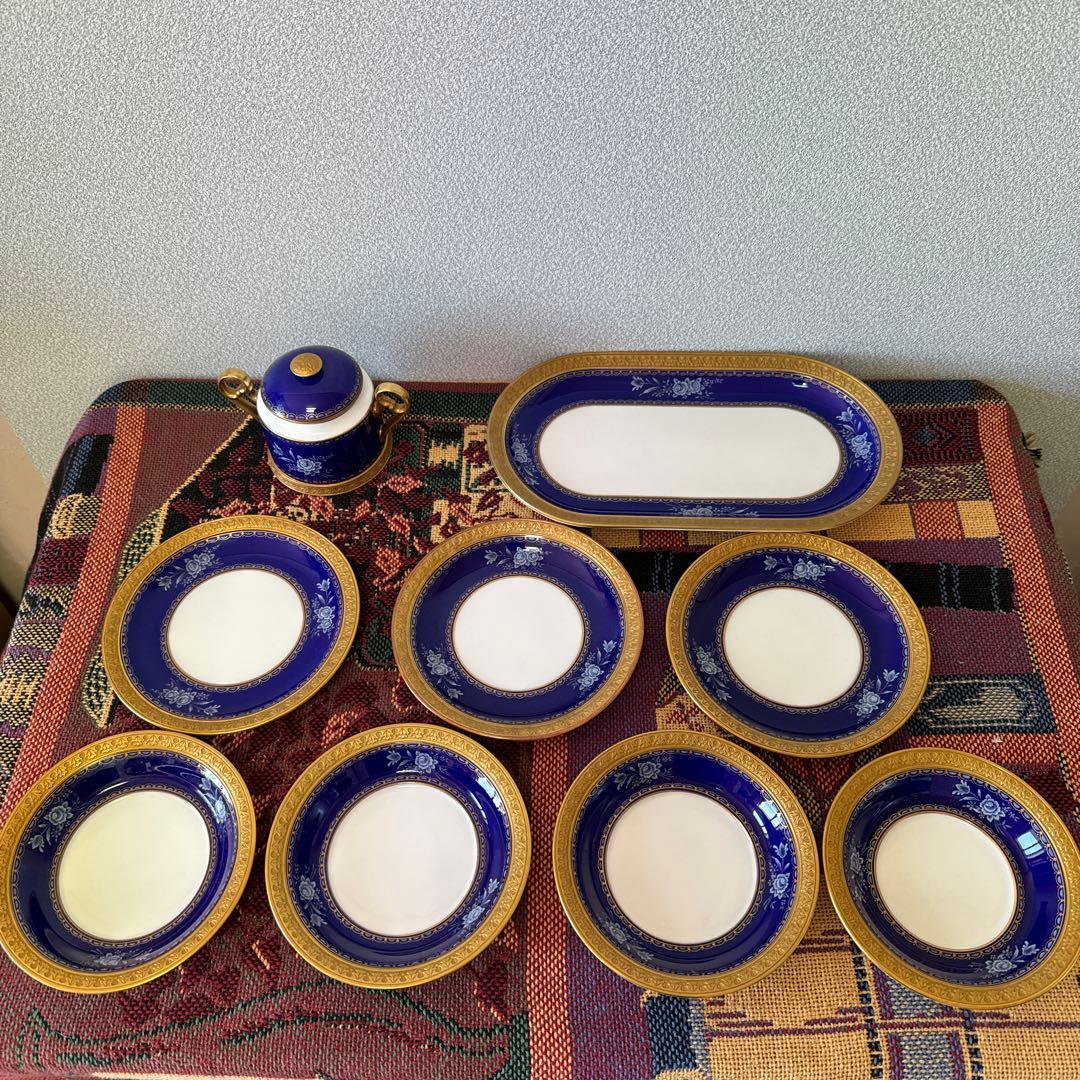 【希少】ナカヤマ陶器　宮内庁御用賜　金彩　プレジデント　　　お皿＆シュガーポット