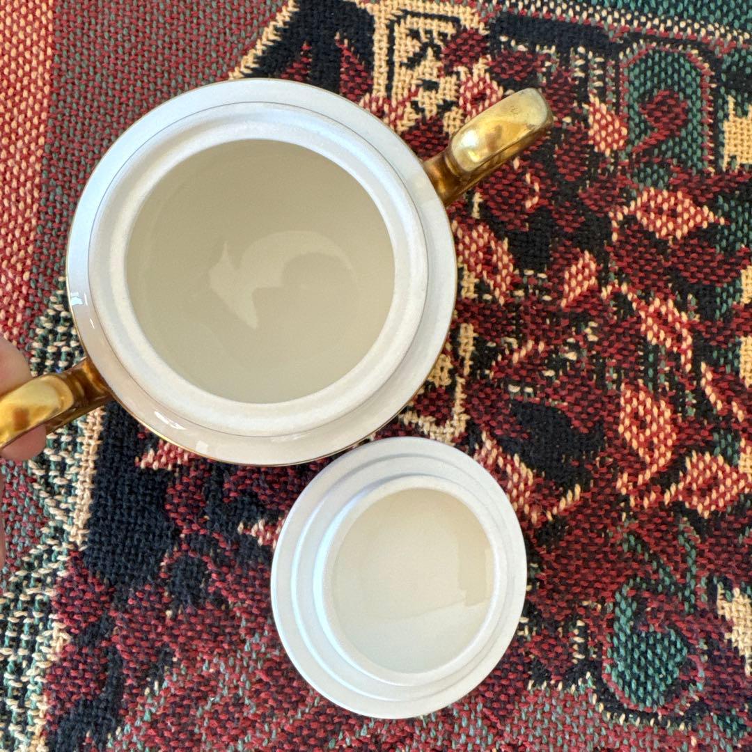 【希少】ナカヤマ陶器　宮内庁御用賜　金彩　プレジデント　　　お皿＆シュガーポット