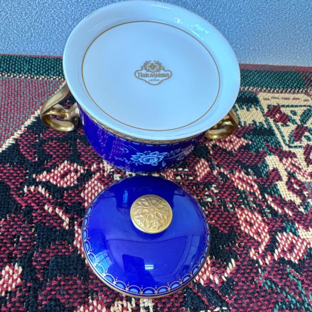 【希少】ナカヤマ陶器　宮内庁御用賜　金彩　プレジデント　　　お皿＆シュガーポット