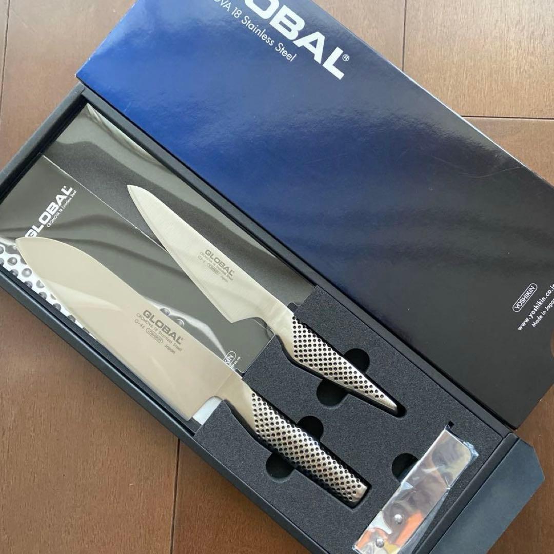 【新品未使用】GLOBAL 包丁 三徳セット CROMOVA 18 ステンレス鋼