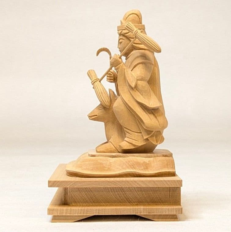 【最終日特価・新品】 最上稲荷　柘植　総高さ約10.5㎝　最上位経王大菩薩