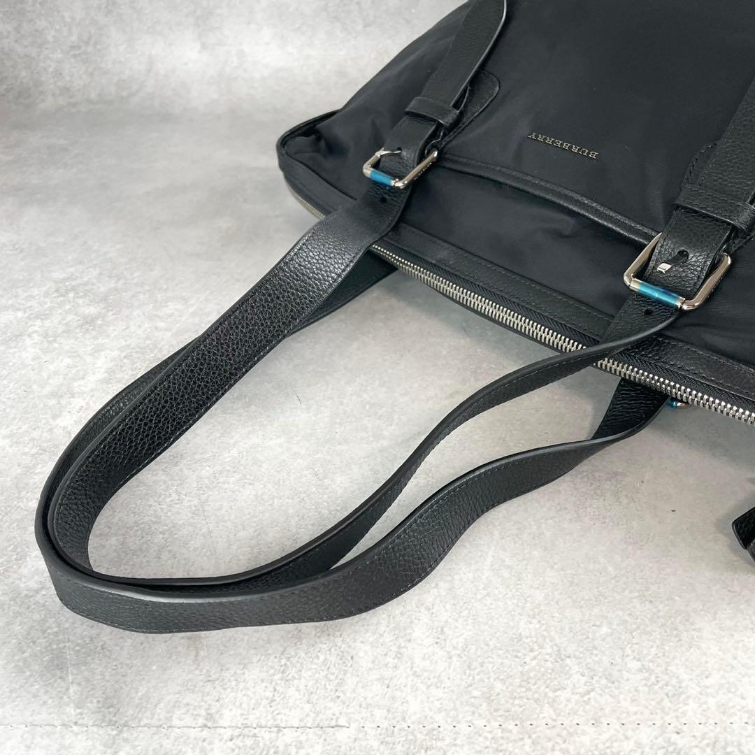 バーバリー トートバッグ 8019899 ブラック ナイロン レザー