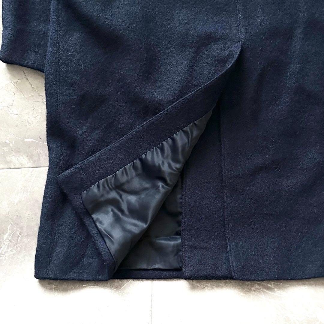 Sealup ウール ステンカラーコート ネイビー イタリア製 サイズL XL