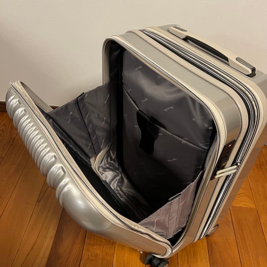 【美品】スーツケース 40L〜45L Sサイズ フロントオープン アルファスカイ