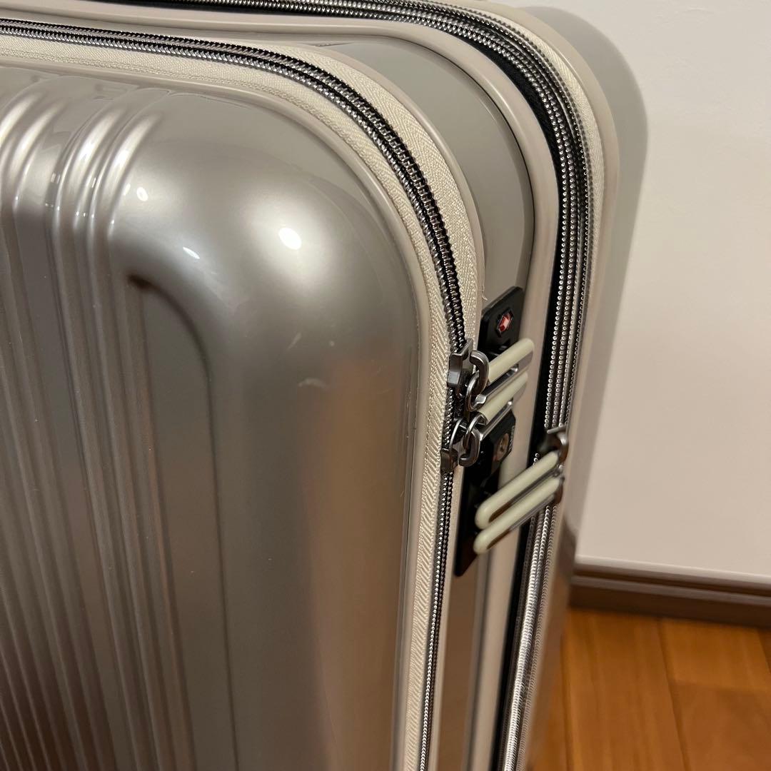 【美品】スーツケース 40L〜45L Sサイズ フロントオープン アルファスカイ