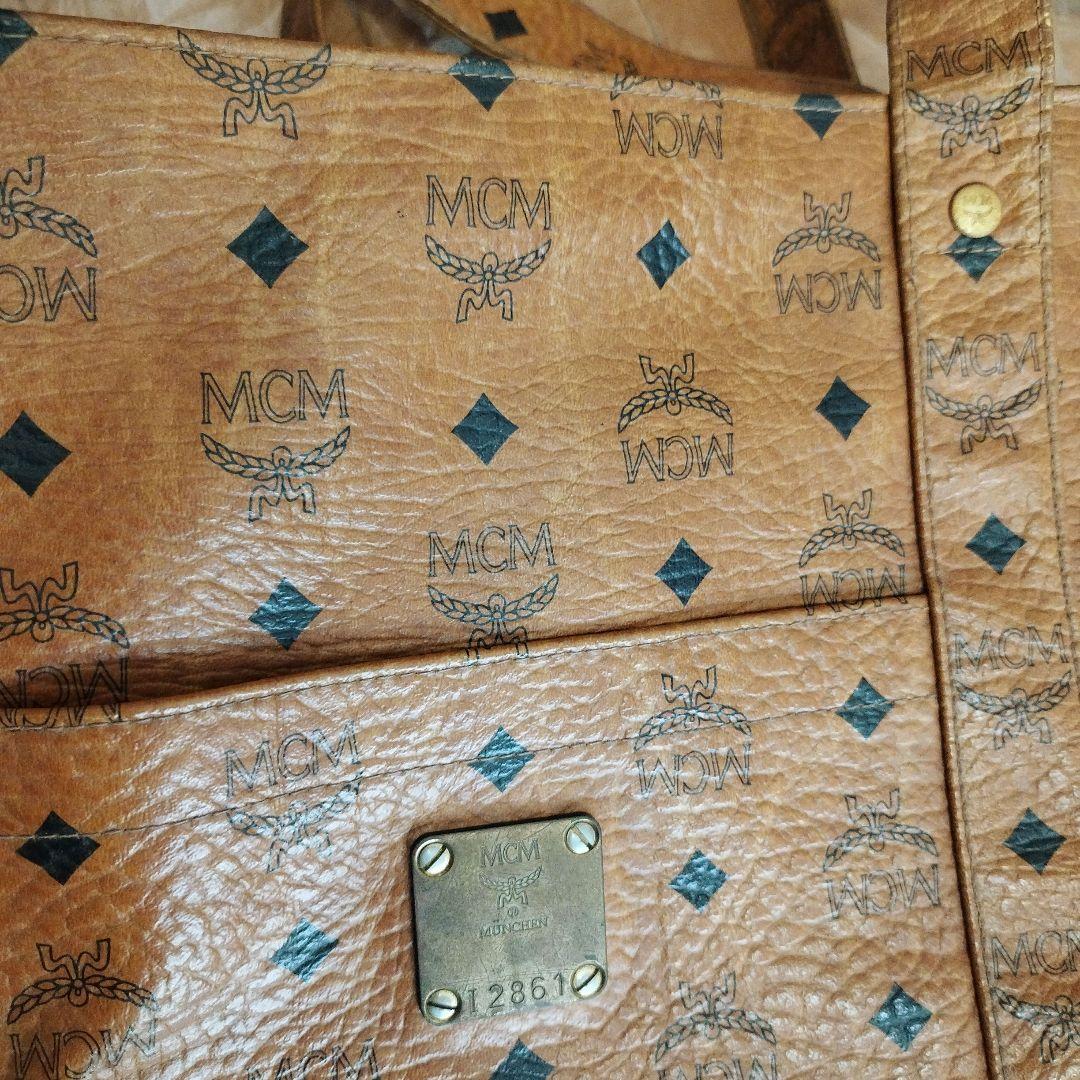 MCM　エムシーエム ロゴトートバッグ ヴィセトス柄 本革 ヴィンテージ