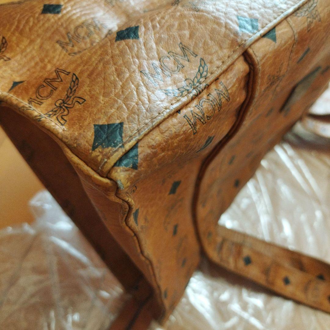 MCM　エムシーエム ロゴトートバッグ ヴィセトス柄 本革 ヴィンテージ