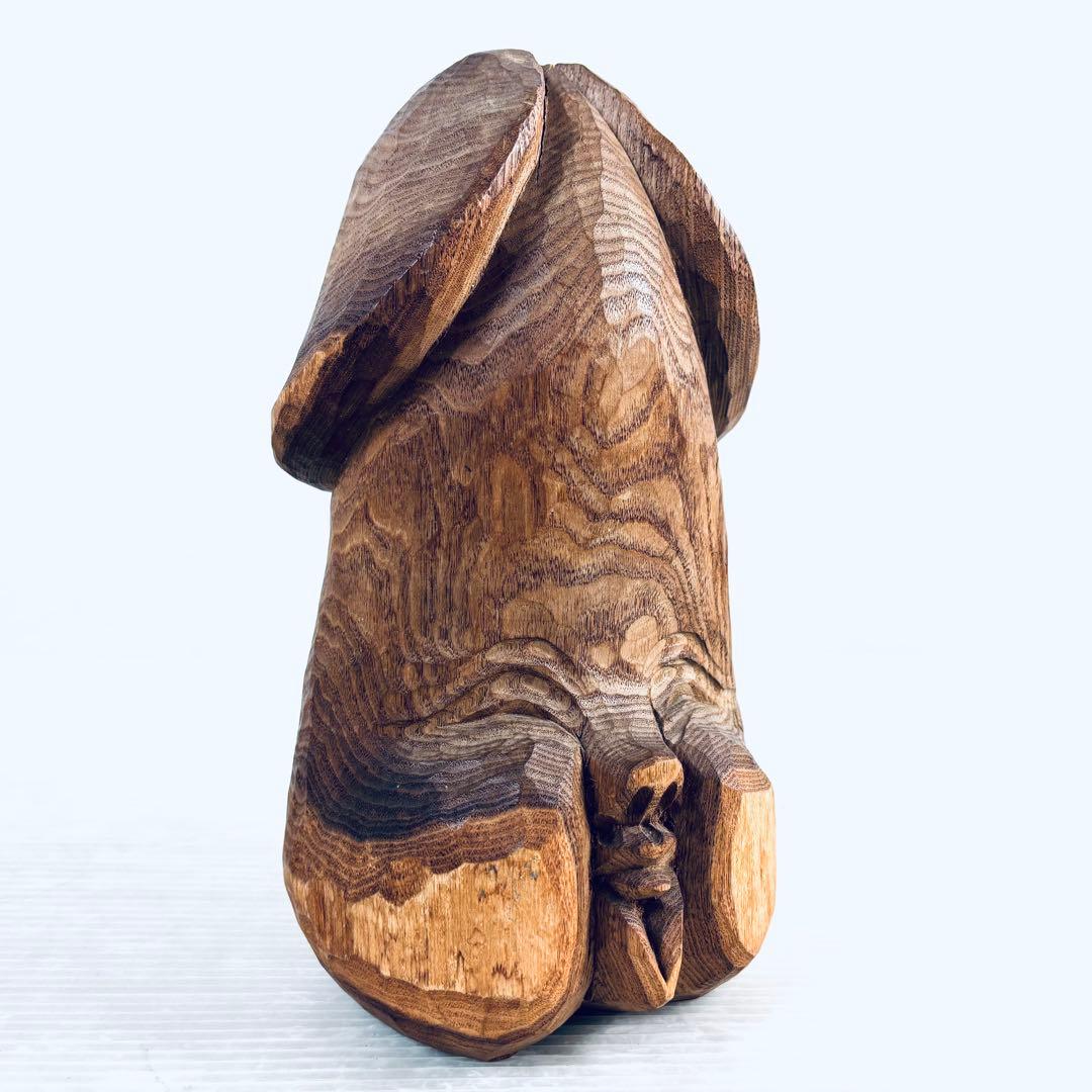 縁起物　子孫繁栄　男根　置物　木彫り　大きい　珍品