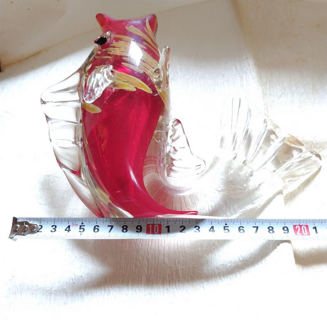 工芸ガラス　マルティ―グラス　鯉の置物　一輪挿し　花瓶　オブジェ　インテリア