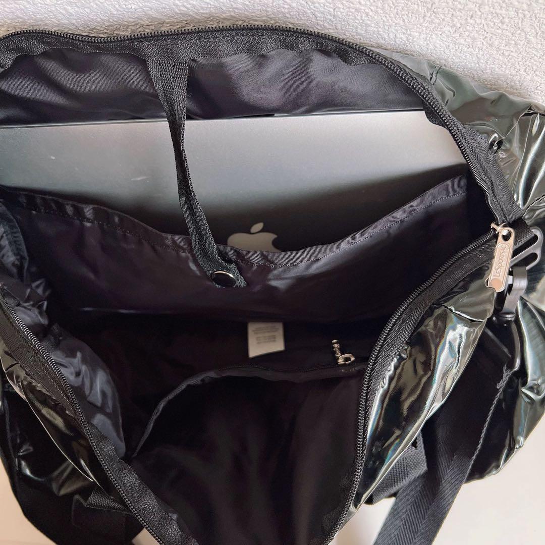 LeSportsac レスポートサック エナメル　ボストンバッグ　光沢 2WAY