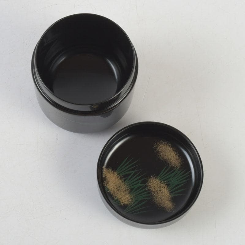 茶道具　岩倉利慶作　即中斎好写　青貝螺鈿　蛍早苗蒔絵　雪吹棗　共箱　V　9698