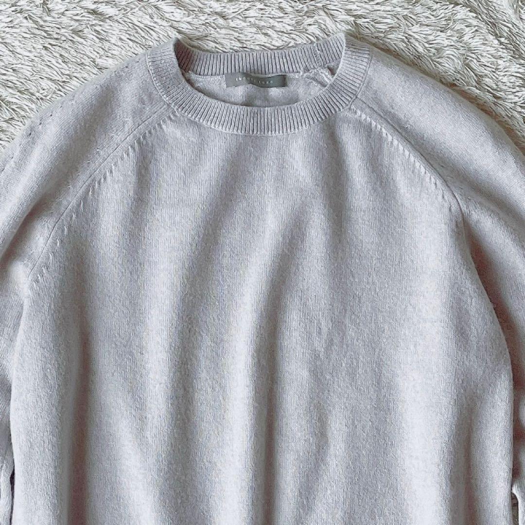 【美品】セオリーリュクス カシミアウール クルーネックニット セーター グレー系