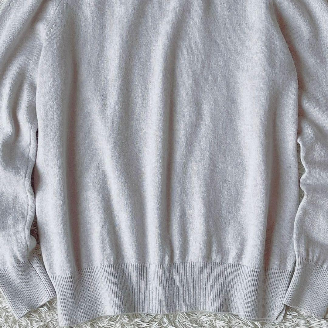 【美品】セオリーリュクス カシミアウール クルーネックニット セーター グレー系