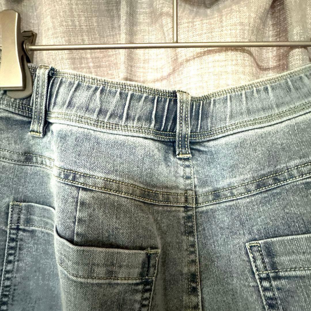 新品　BLUE FRONCE デニム 38薄手　ストレッチ　mal レレレ