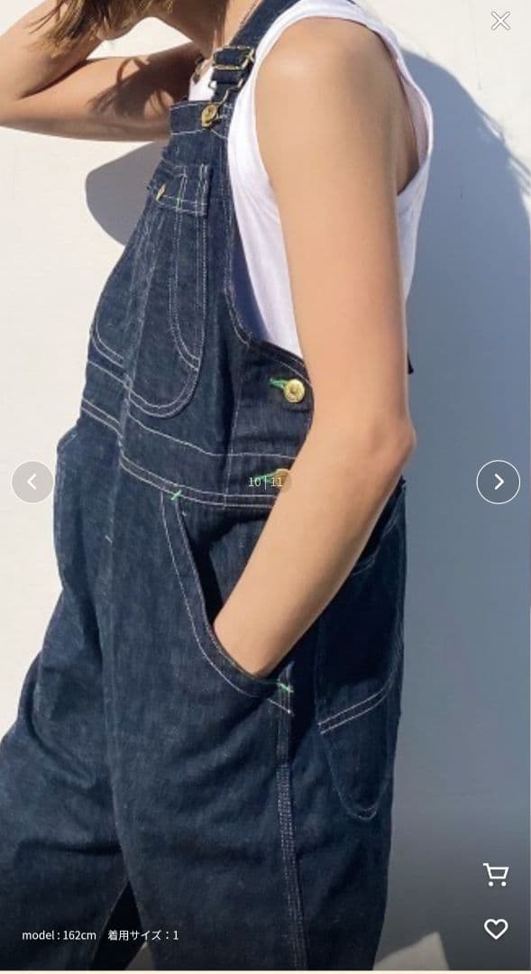 HOLIDAY LOW BACK デニムオーバーオール　spick＆span