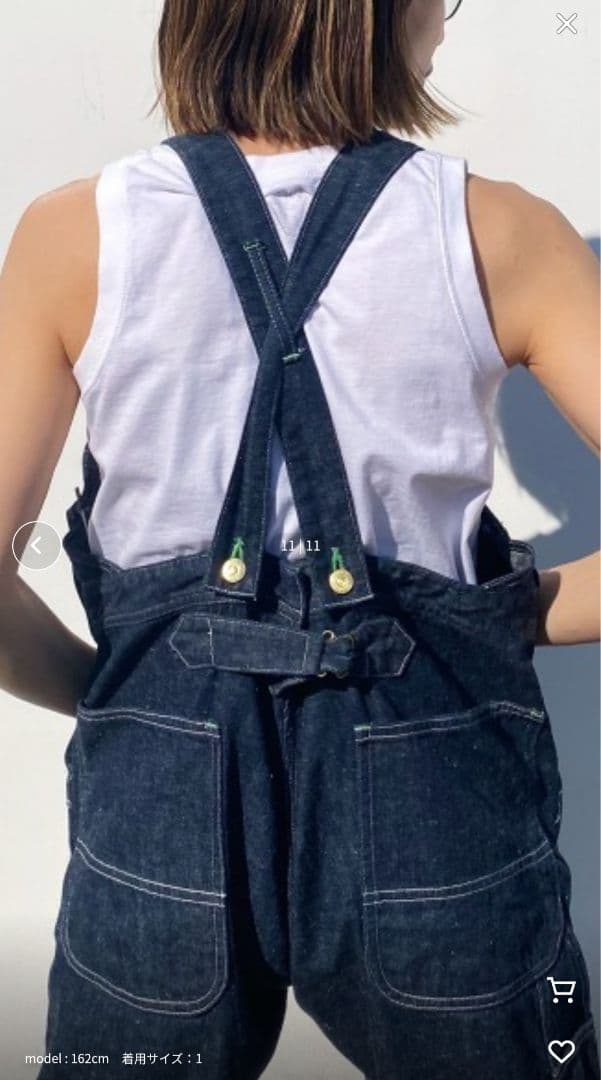 HOLIDAY LOW BACK デニムオーバーオール　spick＆span