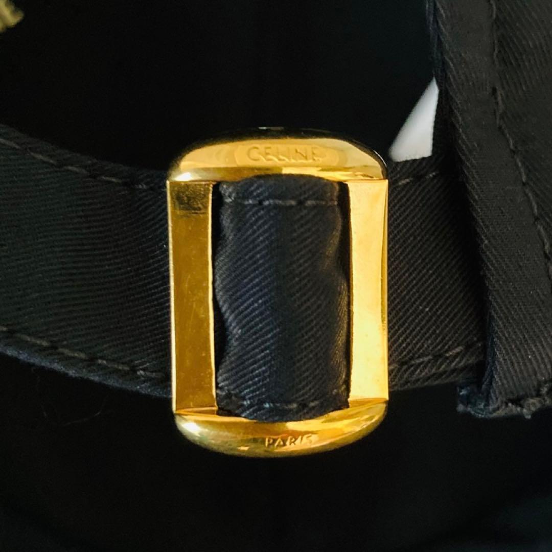 新品　セリーヌ　CELINE キャップ　ロゴ　ブラック　黒　帽子　トリオンフ