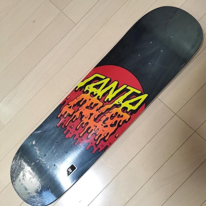 サンタクルーズ スケボーデッキ flame dot 定番ロゴ ８インチ