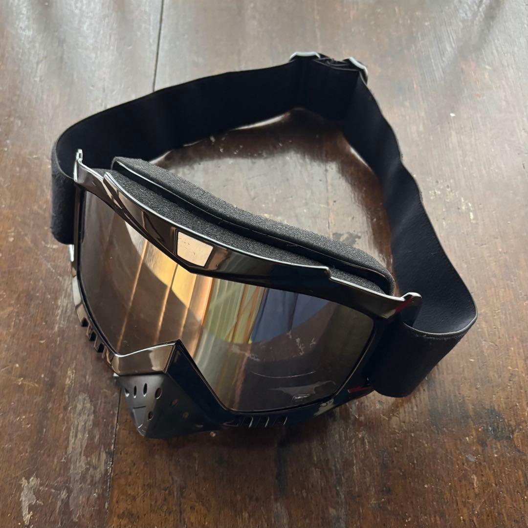 リード工業 RUDE マットブラック ミラーゴーグル フルフェイス ヘルメット