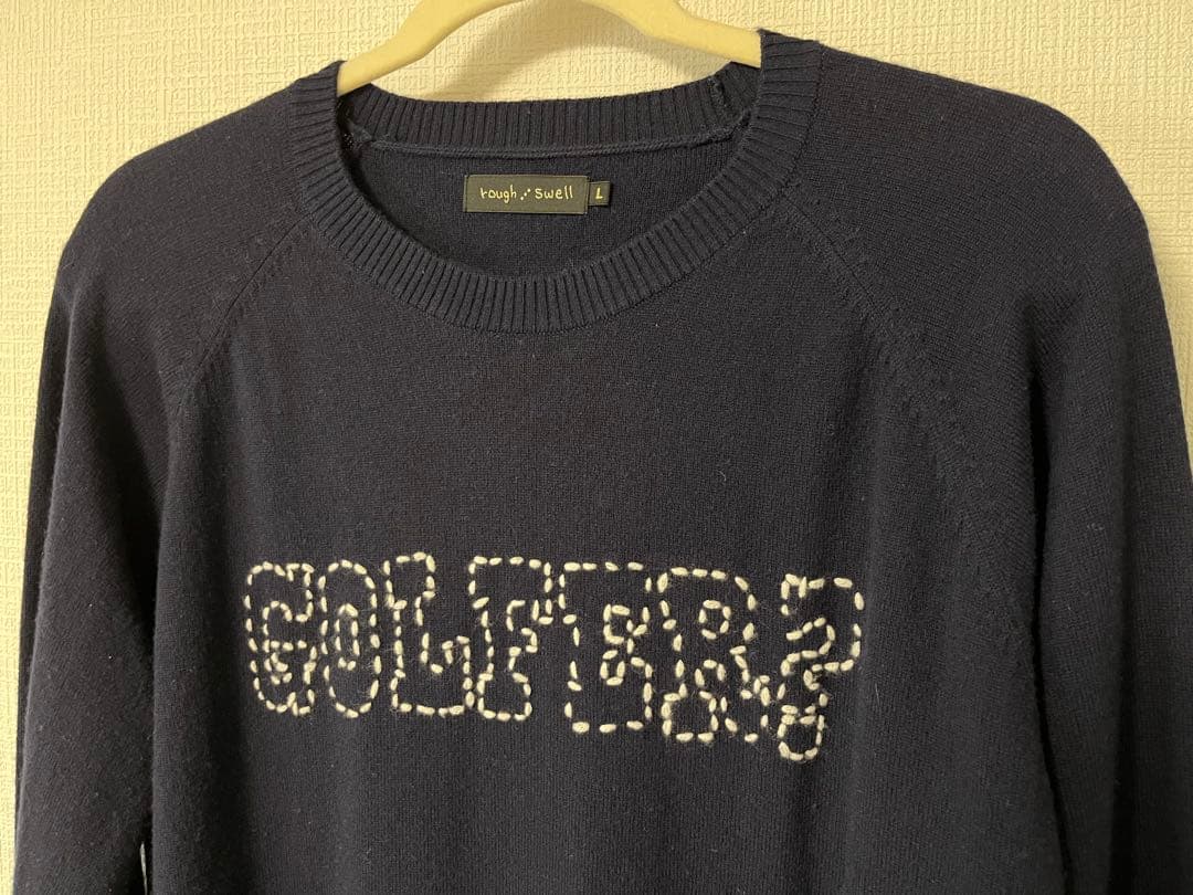 ☆レア☆ラフ&スウェル　GOLFER? 刺繍 ダークネイビー セーター　L