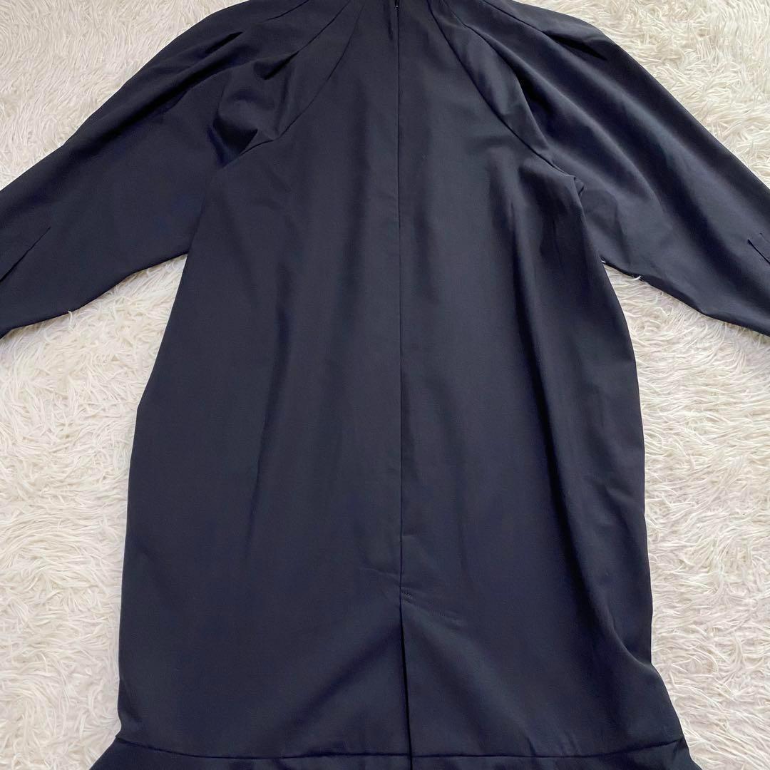 美品✨ ENFOLD MERMAID COCOON DRESS ネイビー 38