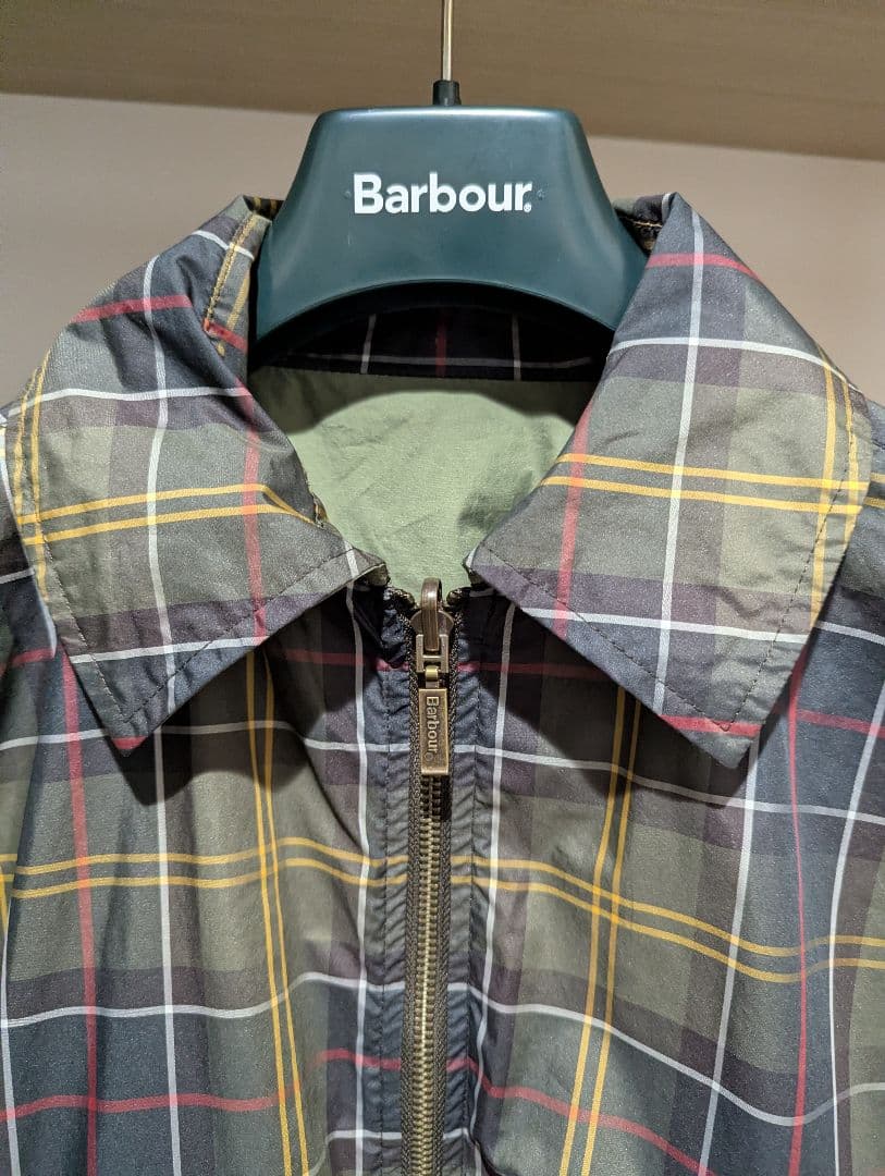 Barbour タータンチェック リバーシブル　スイングトップ