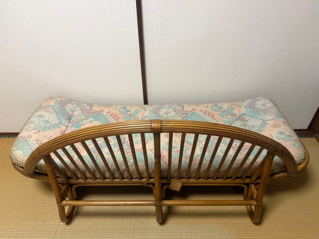 ラタンソファ アーチ型バックレスト