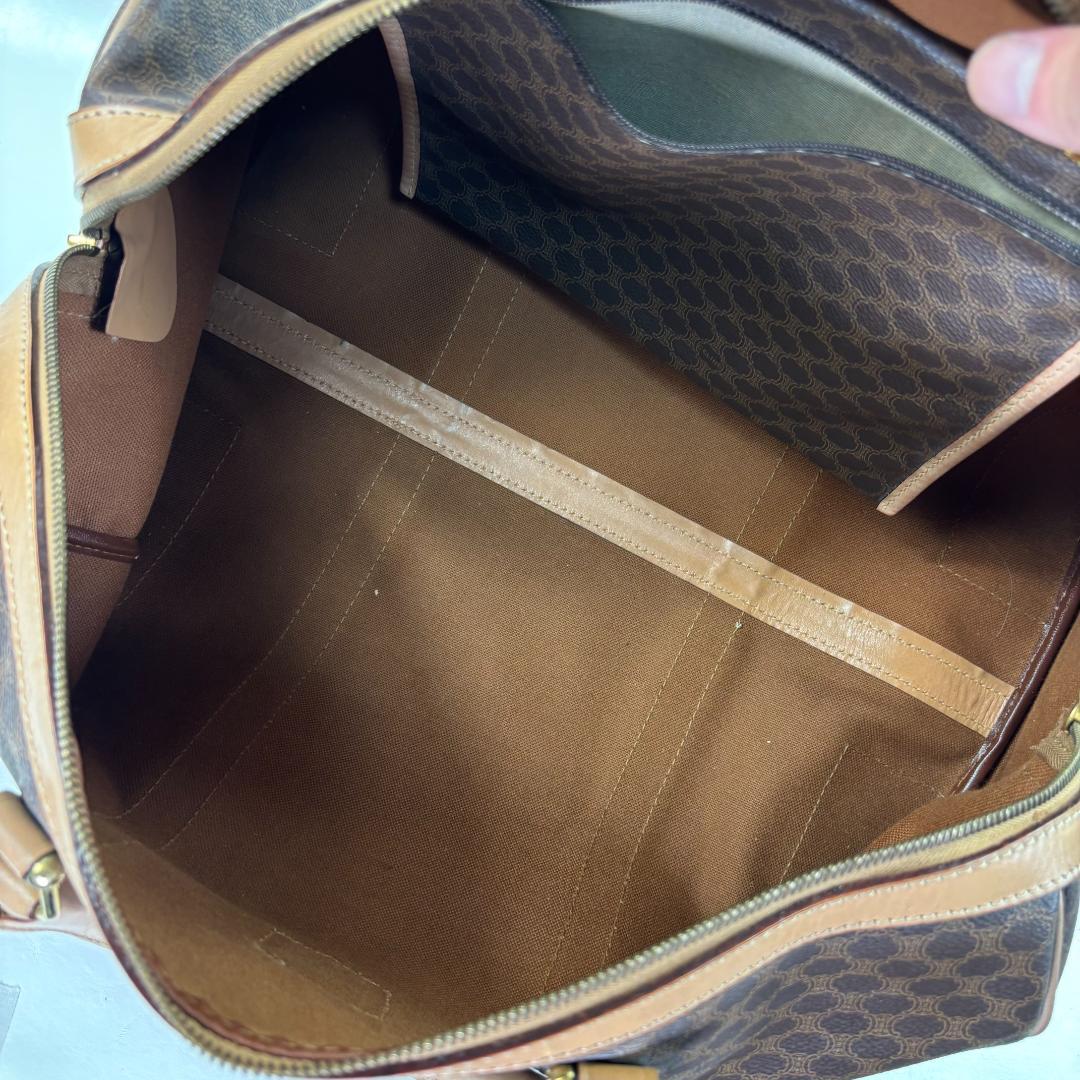 レザー ボストンバッグ ブラウン・ベージュ