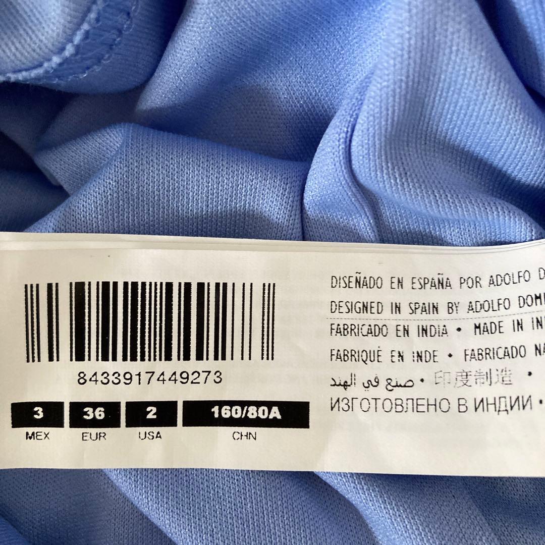 【新品】青系花柄レースワンピース・五分袖・スペインとふくさの2点セット