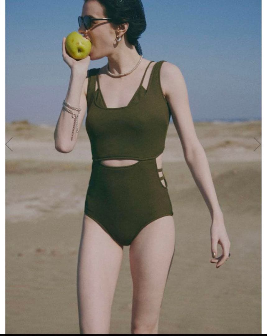 【美品】ameri vintage hole onepiece swimwear