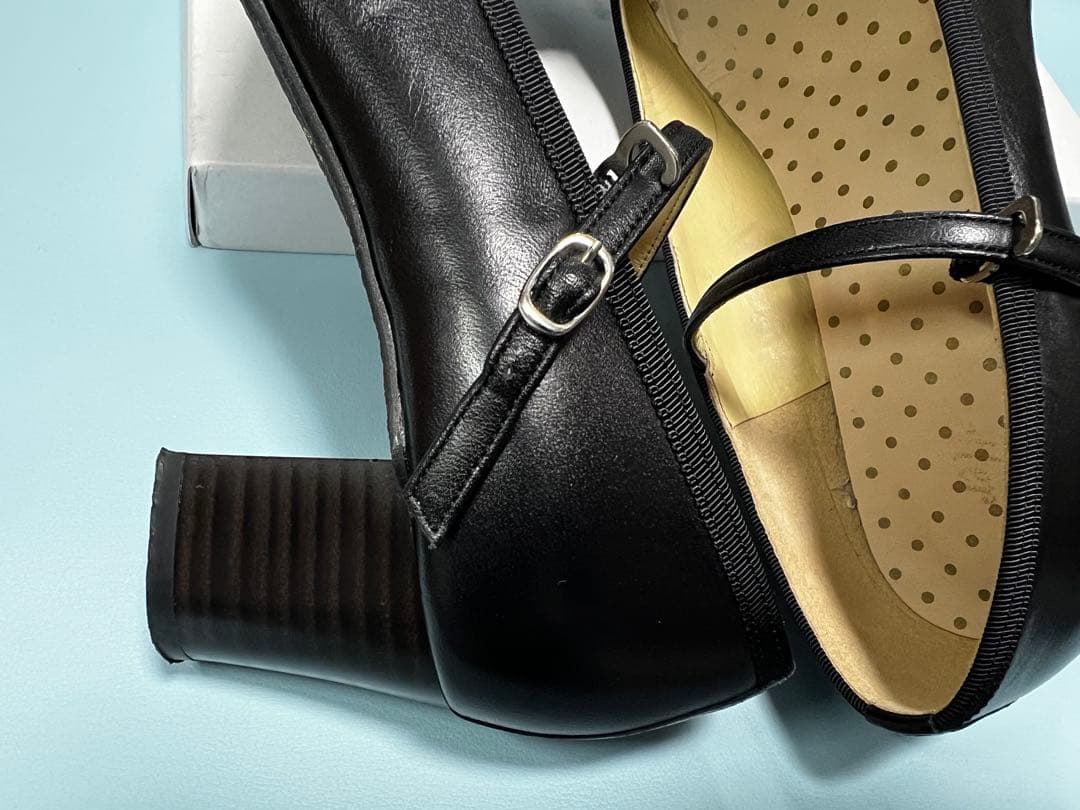 Leur Getter ルルゲッタ ブラック リボン付き シューズ　24.5㎝