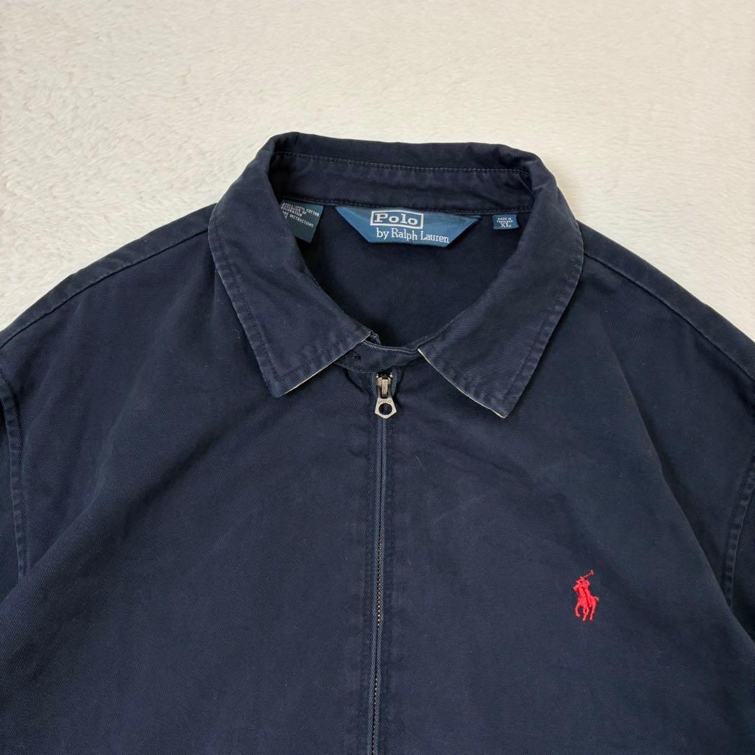 ポロバイラルフローレン　スウィングトップ　ネイビー　ポニー刺繍　三角タグ　XL