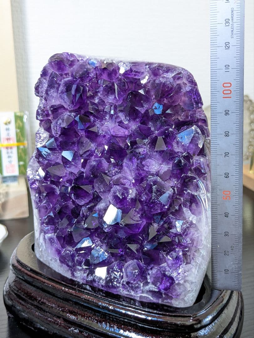 セール延長✨ 超高品質✨ アメジストドーム 木製台座付き