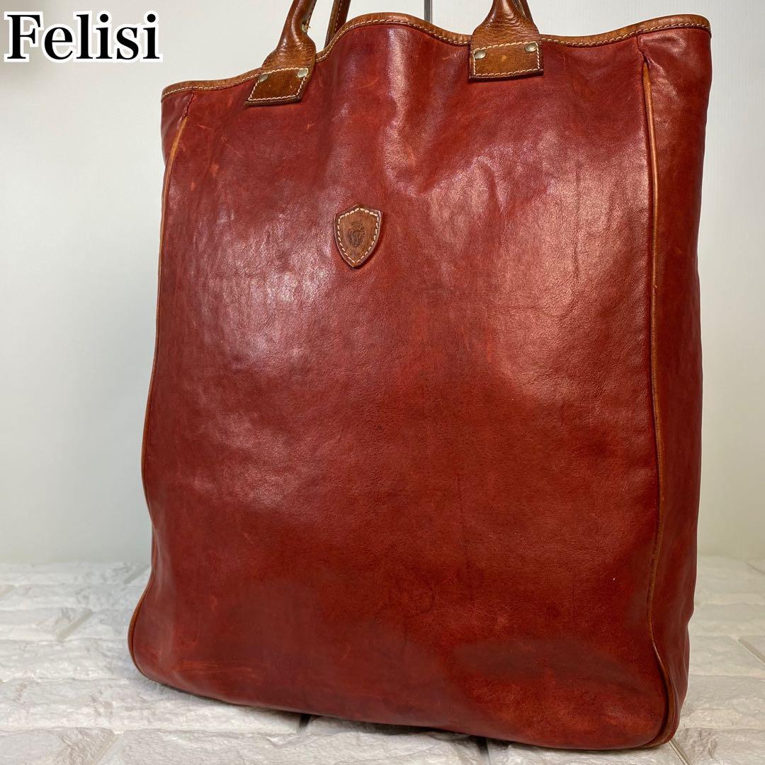 【希少】フェリージ　トートバッグ　オールレザー　05-31 A4収納可能