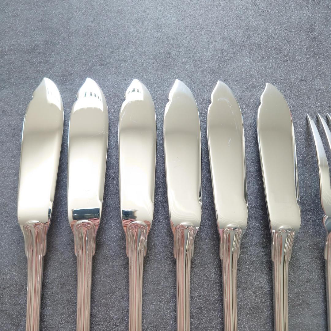 希少 極美品 クリストフル ポートロイヤル フィッシュ ナイフ フォーク 12点