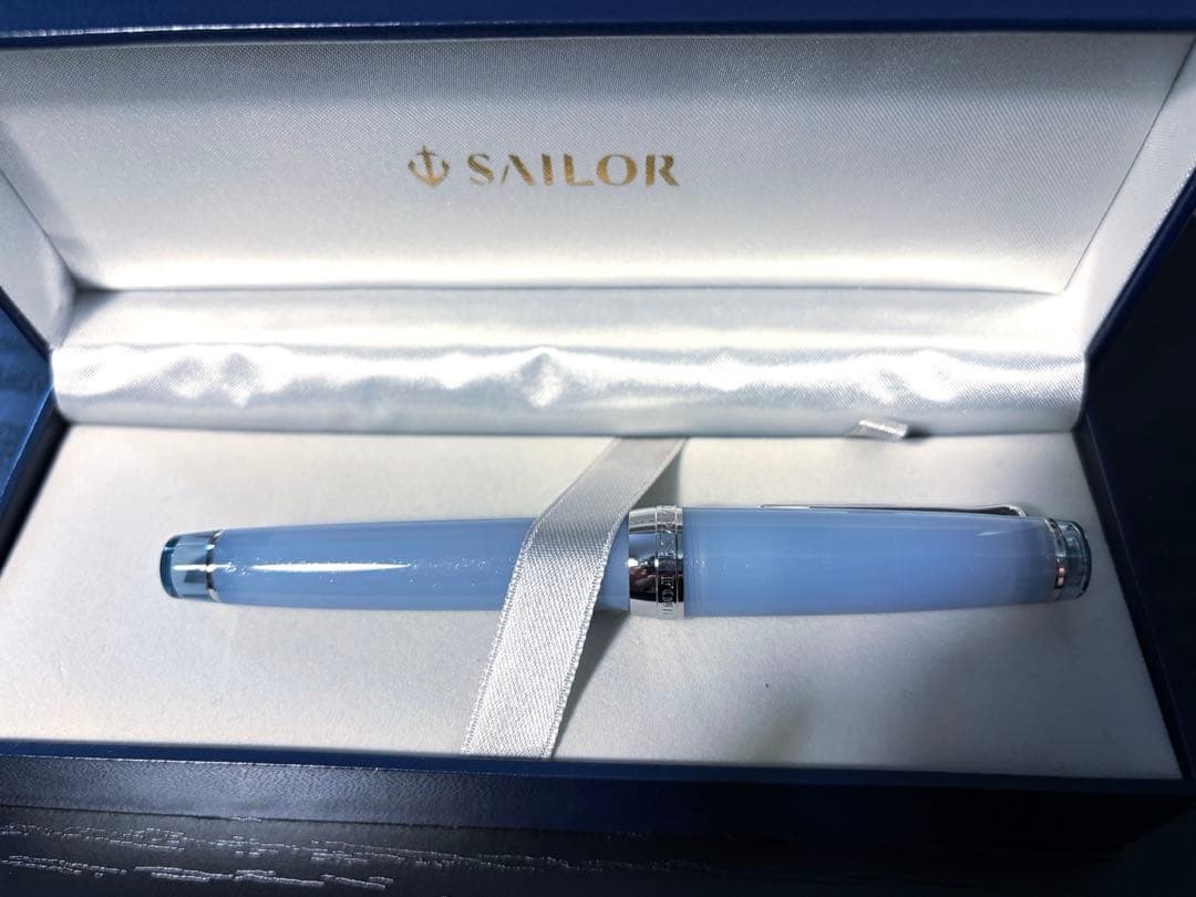 SAILOR 万年筆 銀山スノーグレー 八文字屋 中細 MF