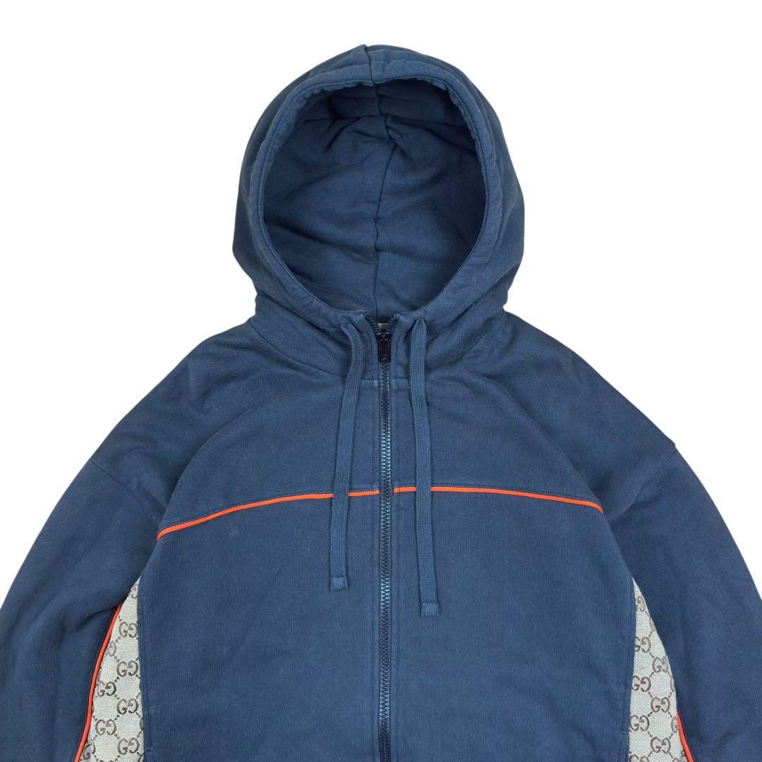 GUCCI コットン ジャージ ジップアップ ジャケット キャンバス ブラック