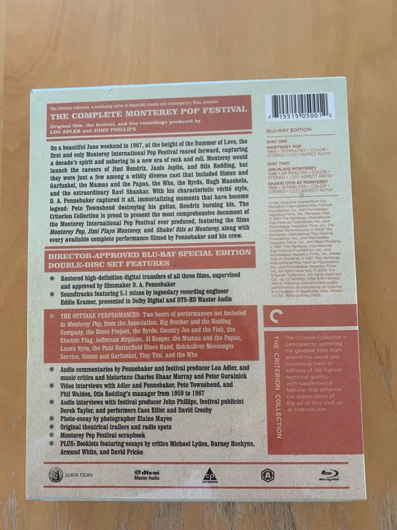 洋楽 Complete Monterey Pop Festival Blu-ray