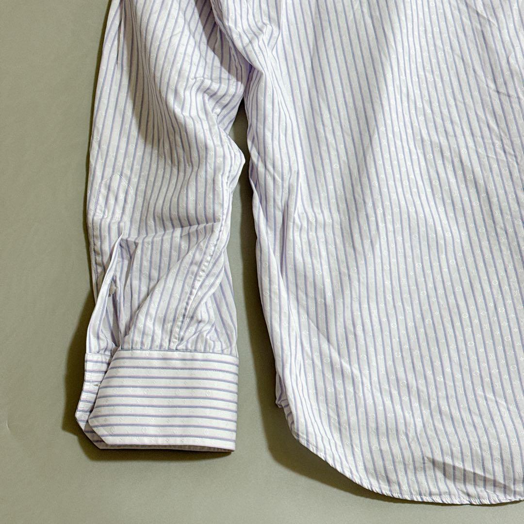 ルイヴィトン モノグラム総柄 ドレスシャツ 大きいサイズ 185 ホワイト 白