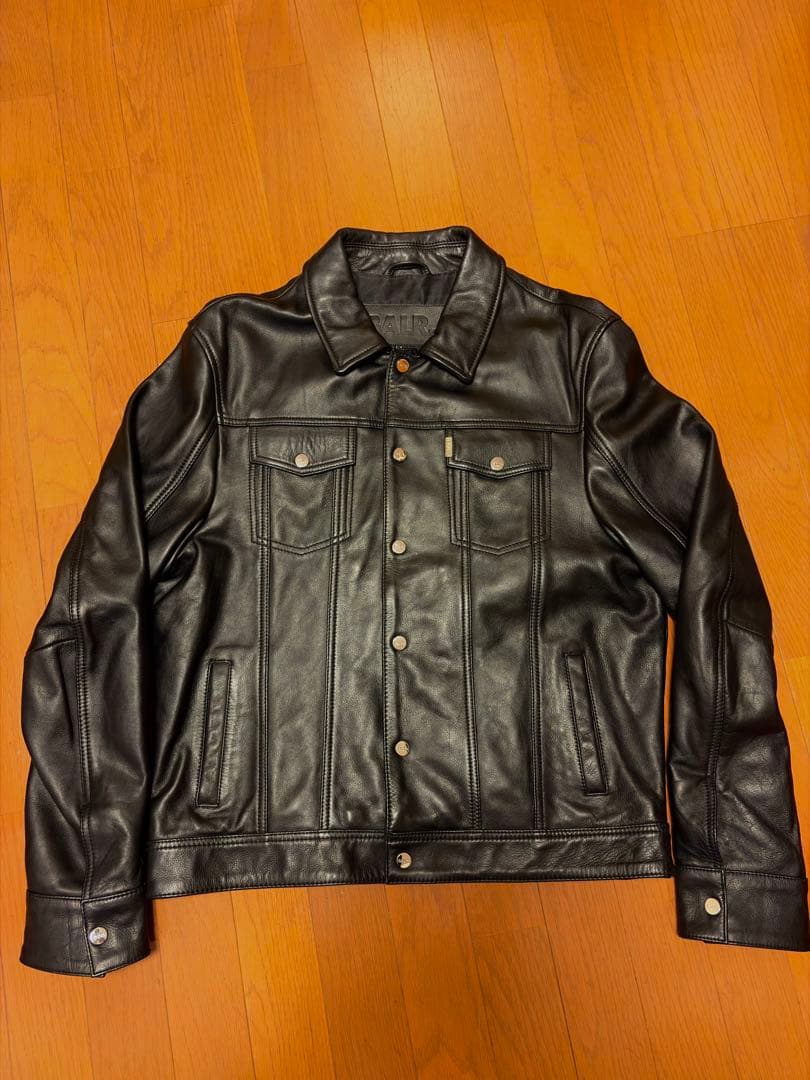 BALR. LEATHER TRUCKER JACKET Lサイズ