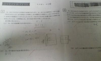 CaOlサピックス・難関校ＳＳ特訓＊６年＊算数／武蔵 対策プリント ２０回