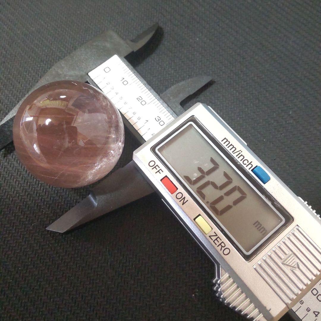 レッドルチルクォーツ スフィア ふわっとした極細針