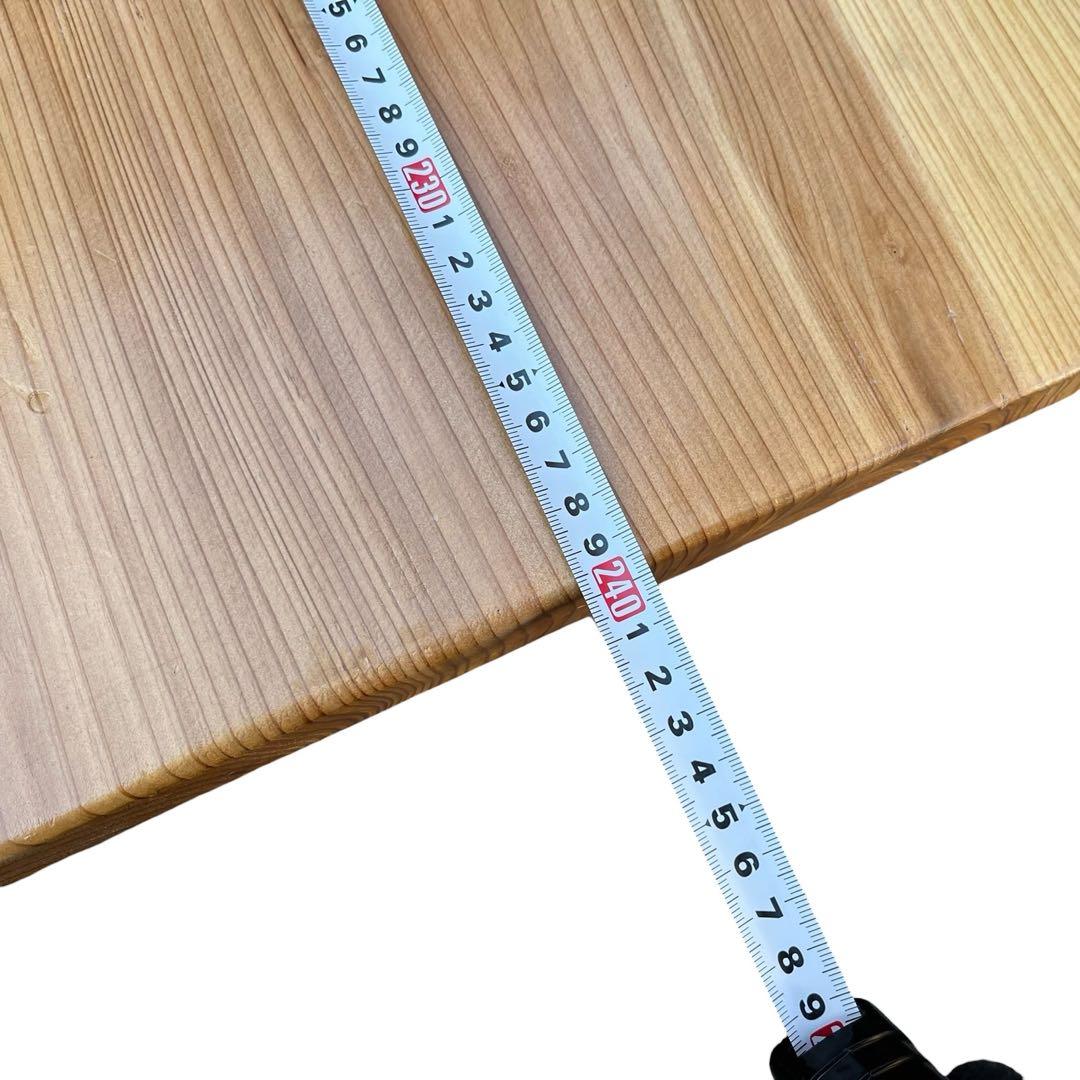 天然木 無垢風 一枚板　テーブル アイアン脚風 ダイニングテーブル