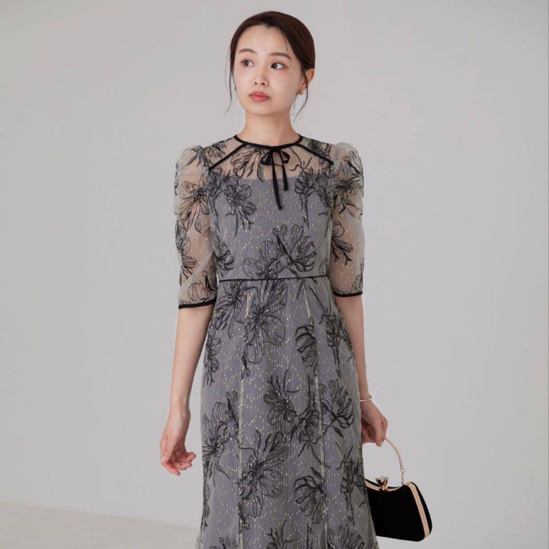 Leja レース パーティードレス S 結婚式　お呼ばれワンピ　オケージョン